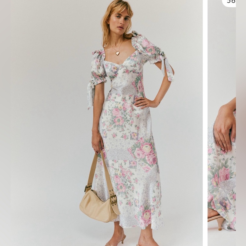Selkie The Poet Printed Slip Dress - Picnic Basket